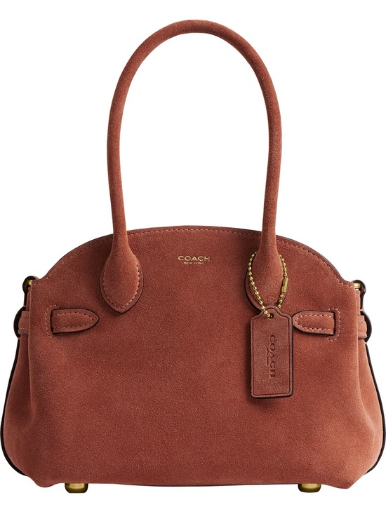 Coach Handbags - COACH Suede Soft Empire 21 Handle Satchel Bag in Clay